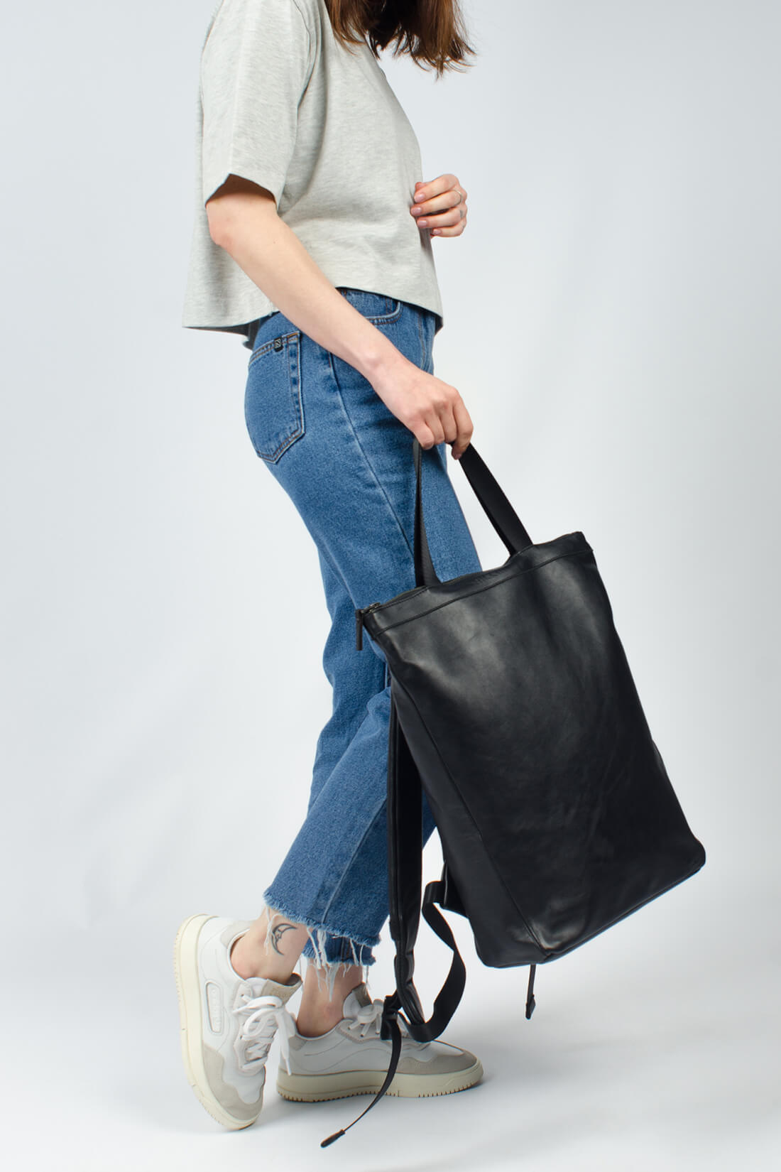 Рюкзак Solid Leather Black 