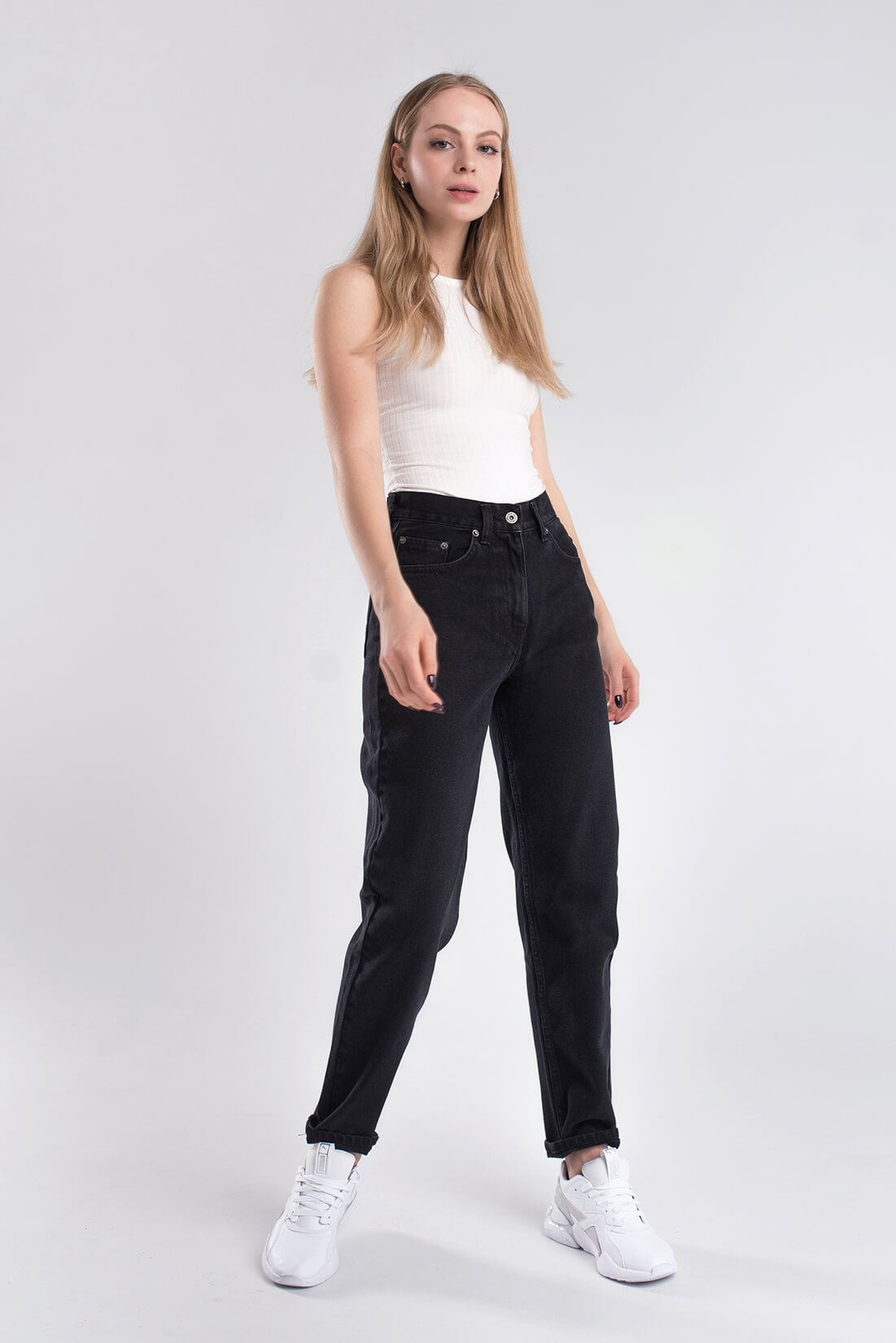Джинсы Mom Jeans Gray